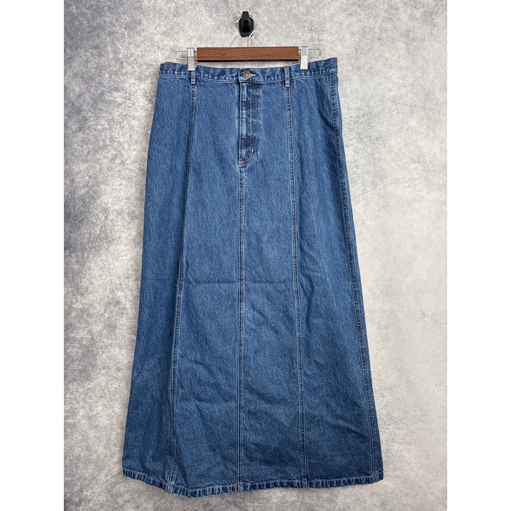 Eddie Bauer Women's Denim Long Skirt Size 12 TALL